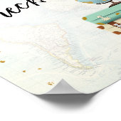 Gast Karo in Travel Adventure Pink Brautparty Poster (Ecke)