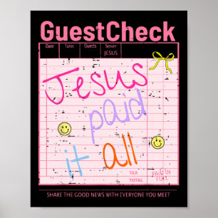 Gast Karo Jesus bezahlt es alles Christliche Osten Poster