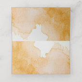 Gast-Karten mit freundlicher Kürbisfarbe Platzkarte (Innenseite Aufgefaltet)