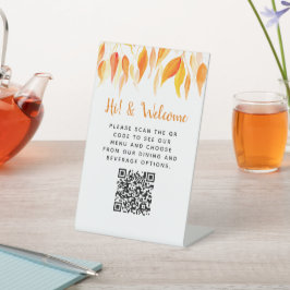 Gast-kontaktloses QR-Codemenü Sockelschild