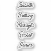 Gast Name Aufkleber (Vorderseite)