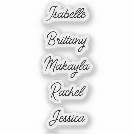 Gast Name Aufkleber (Vorderseite)