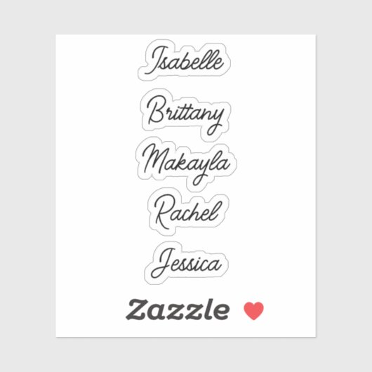 Gast Name Aufkleber (Blatt)