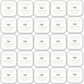 Gast Name des Minimal Green Pine Branch Foliage Aufkleber (Vorderseite)