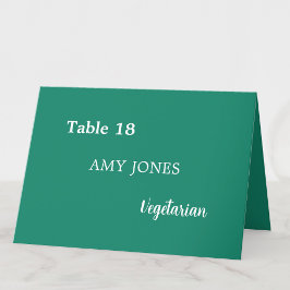 Gast Name Meal Choice Emerald Green Platzkarte Tischnummer