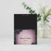 Gast Name Printed Platzkarte Lila Gothic Postkarte (Stehend Vorderseite)