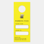 Gast-Parkpass für Firmenlogos auf Spiegel Türanhänger (Vorderseite)