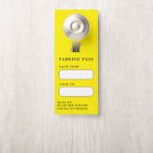 Gast-Parkpass für Firmenlogos auf Spiegel Türanhänger (Auf Knauf)