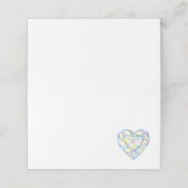 Gast-Platzkarten der Diamond Herzenfarbenkunst Platzkarte (Außenseite Aufgefaltet)