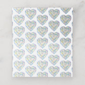 Gast-Platzkarten der Diamond Herzenfarbenkunst Platzkarte (Innenseite Aufgefaltet)