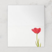 Gast-Platzkarten in Roter Tulpe Platzkarte (Außenseite Aufgefaltet)