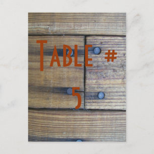 Gast-Tischnummer Postkarte
