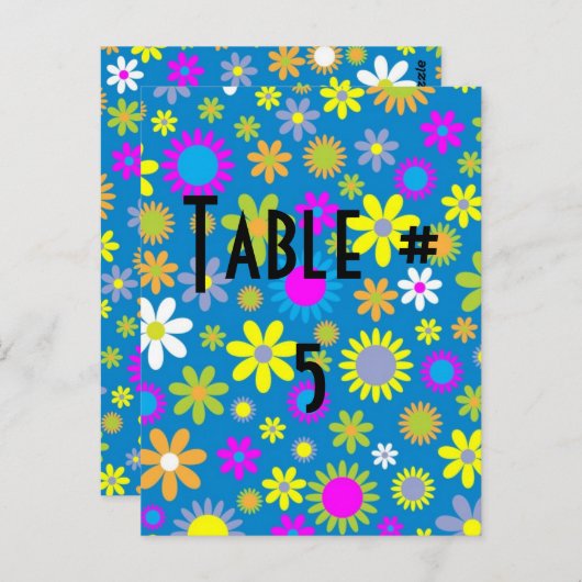 Gast-Tischnummer Postkarte (Vorne/Hinten)