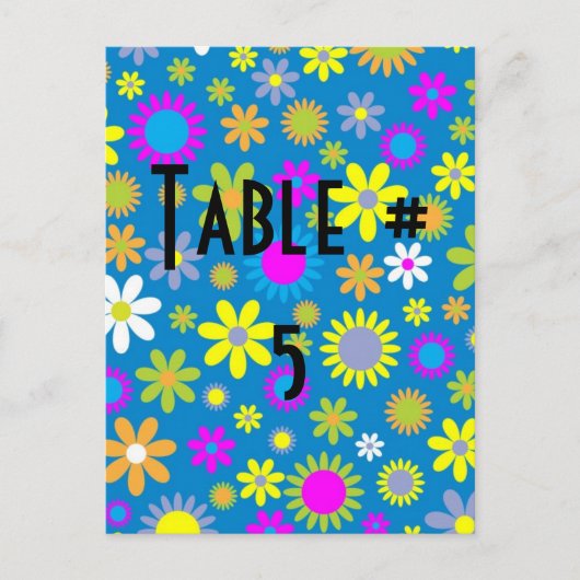 Gast-Tischnummer Postkarte (Vorderseite)