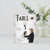 Gast-Tischnummer Postkarte (Stehend Vorderseite)