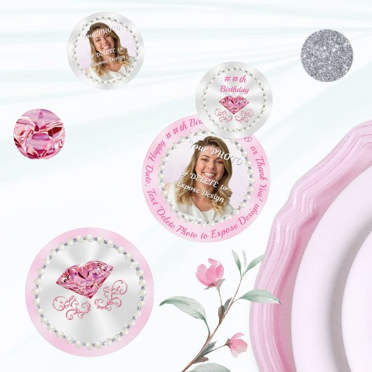 Gast- und Kuchentafeldekorationen für Geburtstag, Konfetti