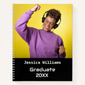 Gast von Fun & Modern Simple Graduation Party Notizblock (Vorderseite)