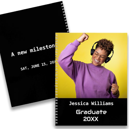 Gast von Fun & Modern Simple Graduation Party Notizblock