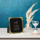 Gast WIFI Information Password Gold Frame Fotoplatte (InSitu)