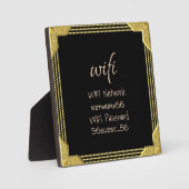Gast WIFI Information Password Gold Frame Fotoplatte (Vorderseite)
