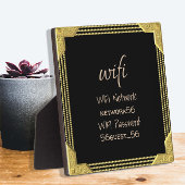 Gast WIFI Information Password Gold Frame Fotoplatte