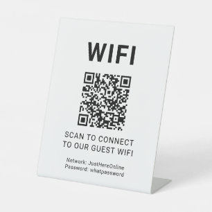 Gast-Wifi-QR-Code Verbindungs-Login-Netzwerk Sockelschild