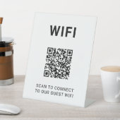 Gast-Wifi-QR-Code Verbindungslogin Minimal Sockelschild (In SItu)