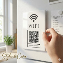 Gäst-WLAN-Magnet-Schild Scanne QR für schnellen Zu