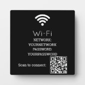 Gäst-WLAN-QR-Code-Schild | WLAN | Fitnessstudio / Fotoplatte (Vorderseite)