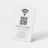 Gäst-WLAN-QR-Code-Schild | WLAN | Hochzeit Sockelschild (Vorderseite)