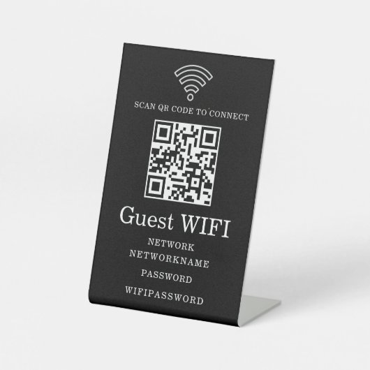 Gäst-WLAN-Schild Sockelschild (Vorderseite)