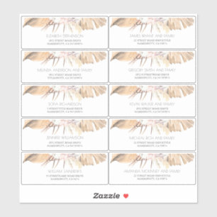 Gastadressen für tropische getrocknete Blätter Aufkleber