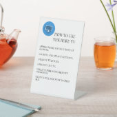 Gastbesucher Fernsehanleitung Vermietung Sockelschild (In SItu)