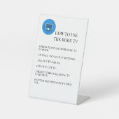 Gastbesucher Fernsehanleitung Vermietung Sockelschild (Vorderseite)