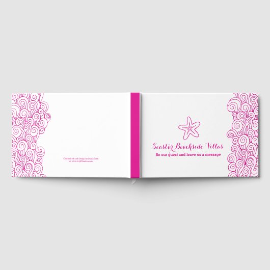 Gastbuch für den Strandurlaub in Rosa Gästebuch (Voll)