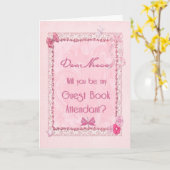 Gastbuchbetreuer Karte (Gelbe Blume)