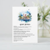 Gastdetails für die Dominikanische Republik Begleitkarte (Stehend Vorderseite)