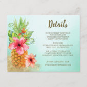 Gastdetails für tropische Ananas Begleitkarte (Vorderseite)