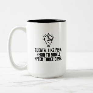 Gäste mögen Fisch Zweifarbige Tasse