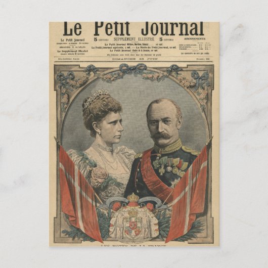 Gäste von Frankreich, König Friedrich VIII. und Kö Postkarte (Vorderseite)