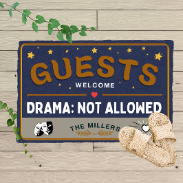 Gäste Willkommen - Drama nicht erlaubt für Familie Fußmatte