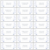 Gästeadresse Französisch Blue & White Viktorianisc Aufkleber (Vorderseite)