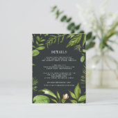 Gästebartenausweis Midnight Garden Begleitkarte (Stehend Vorderseite)