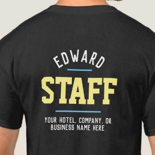 Gästebetreuung-Personal-T-Shirt mit beidseitigem D T-Shirt