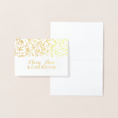 Gästebett Platzkarte Gold Falling Confetti Folienkarte (Anzeige)