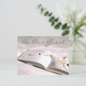 Gästebokarte Save the Date (2), Seien Sie unser Ga Ankündigungspostkarte (Stehend Vorderseite)