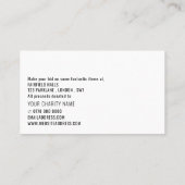 Gästebonomo, Werbung für Veranstaltungen der still Visitenkarte (Rückseite)