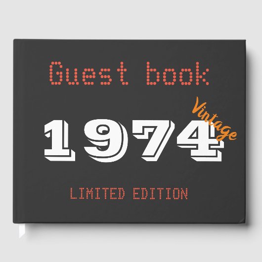 Gästebuch 1974 Jahre Geburtstagsgeschenk (Vorderseite)