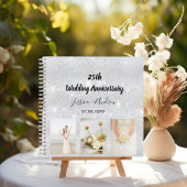 Gästebuch 25. Hochzeitstag Silber Foto Notizblock