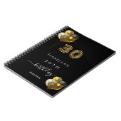 Gästebuch 30. Geburtstag schwarzes Gold Leopard Ti Notizblock (Linke Seite)